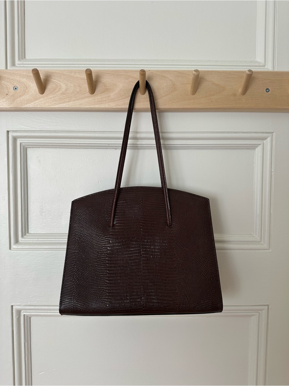 LITTLE LIFFNER Brown Minimal Tote - Picture 2 of 7